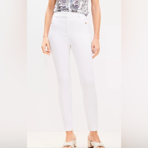 LOFT White Skinny Jumpsuit Elegant Design - Picture 1 of 5